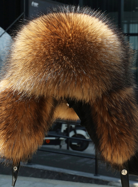 雷锋帽冬天加厚保暖皮草帽子环保貉子毛东北全毛霸王帽冬季潮男女