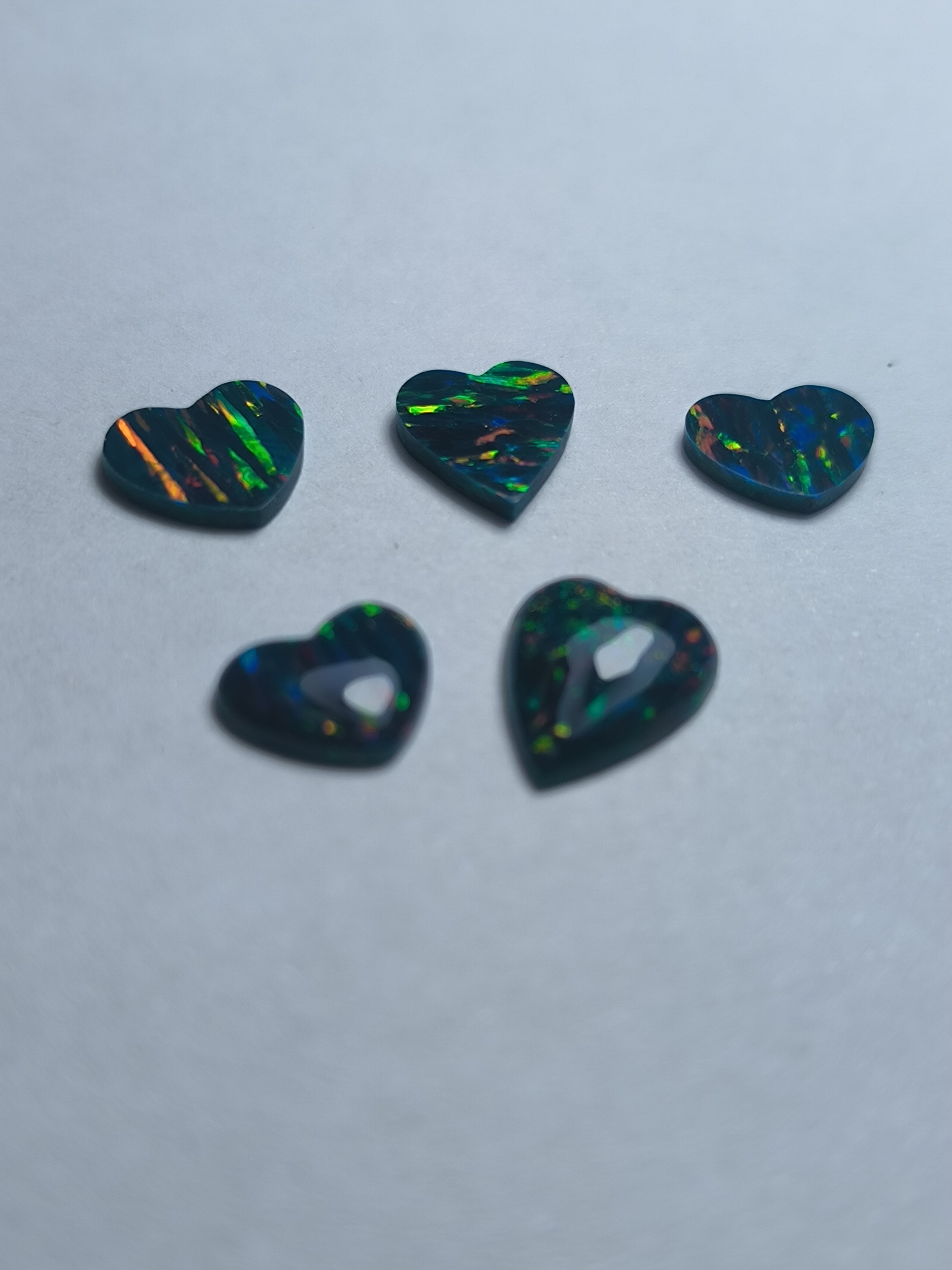 原创心形欧泊石锁骨项链简约轻奢女澳宝定制钻石贝壳异形心工厂