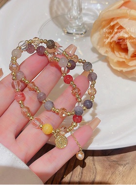 复古巴洛克珍珠双层手链女