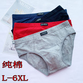 衩底裤 男莫代尔纯棉加肥加大特大码 红肥佬短裤 4条 全棉三角内裤