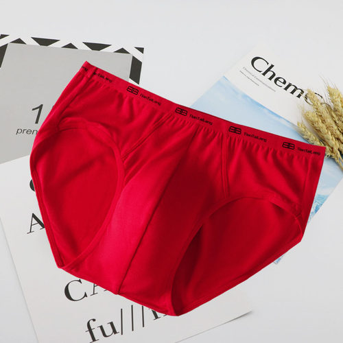 沺太郎本命年大红色男三角内裤