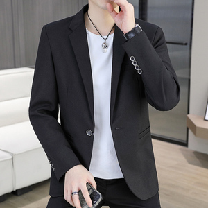 休闲西服男秋款韩版潮流修身小西装百搭帅气上衣单西外套K07-P85图片
