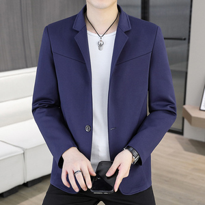 男士西服韩版修身男装单上衣外套冬季休闲加绒小西装K02加绒-P85