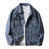 秋季牛仔夹克男外套新款百搭潮牌休闲翻领工装上衣服男款9008-P95，男装夹克，电商A318