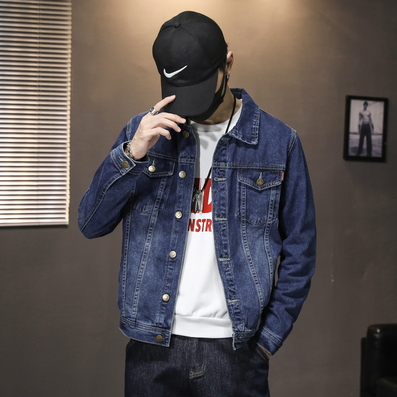 春秋潮牌男士修身潮流工装夹克韩版牛仔外套百搭休闲上衣8118-P70，男装工装外套，电商A318