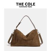 THE 大容量通勤单肩斜挎包 磨砂腋下枕头包时尚 COLE泽蔻 秋冬新款