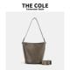 THE COLE水桶包女2025新款 植鞣皮腋下包简约百搭慵懒大容量斜挎包