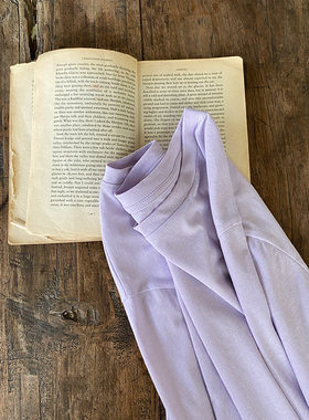 雏菊BellisPerennis2025SS 夏日防晒空调长袖T恤香芋紫强捻全棉