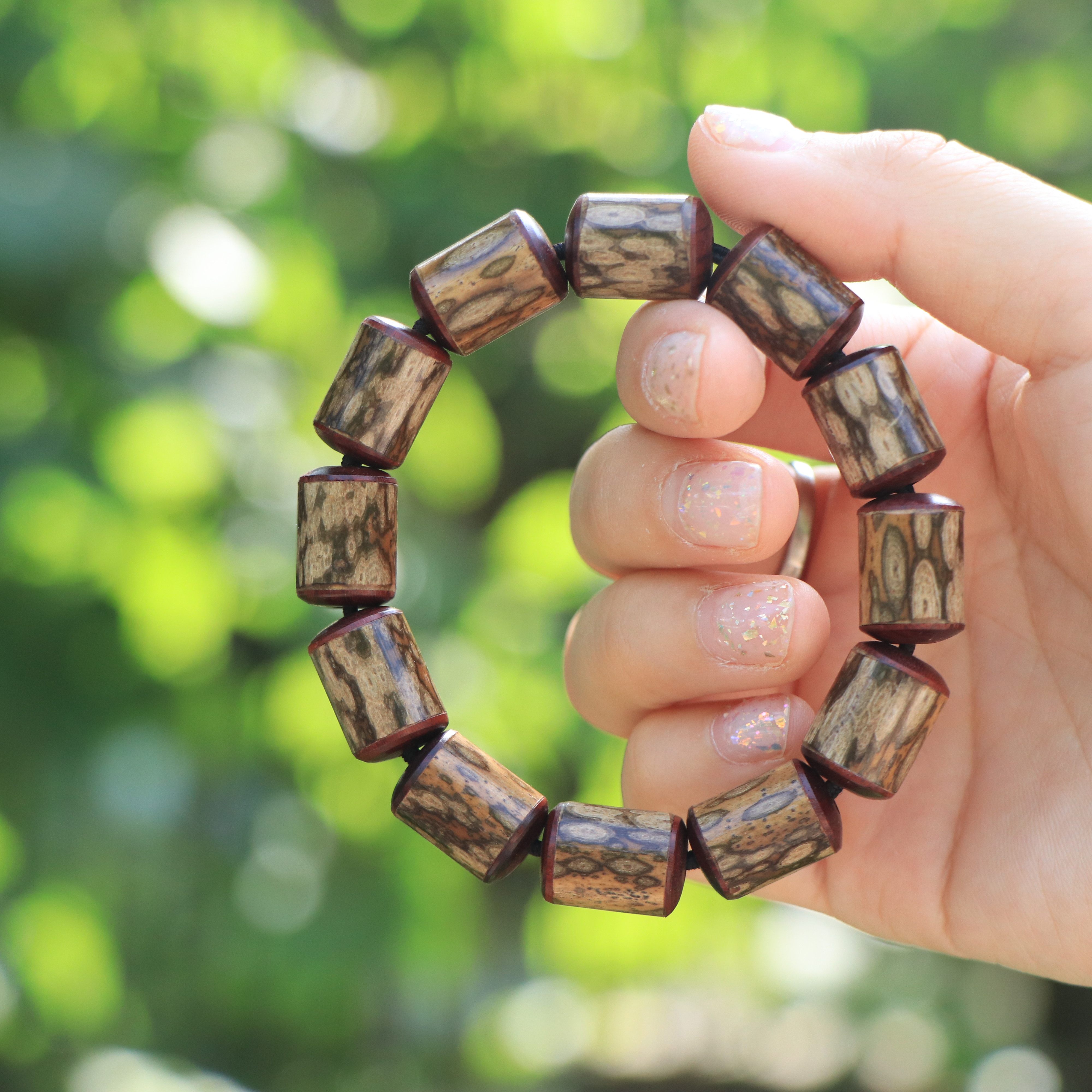 精挑老料梅鹿竹文玩手串满花湘妃竹手串