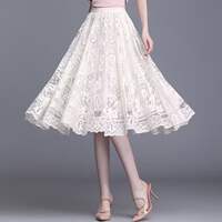 This year, long skirts with lace edges are in vogue for chubby girls. Large-sized ones can make them look slimmer. A-line large swing mesh fairy pleated skirts are popular for girls thumbnail 7