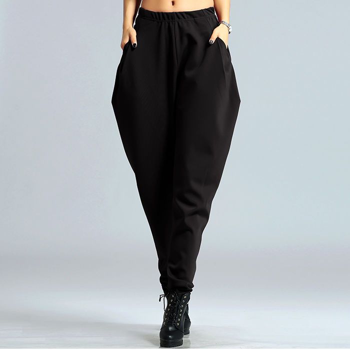 显瘦宽松高腰胖妹妹休闲裤