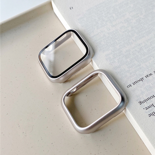 适用苹果手表保护壳膜一体星光色全包iwatchse半包边框壳s7/6/5/4