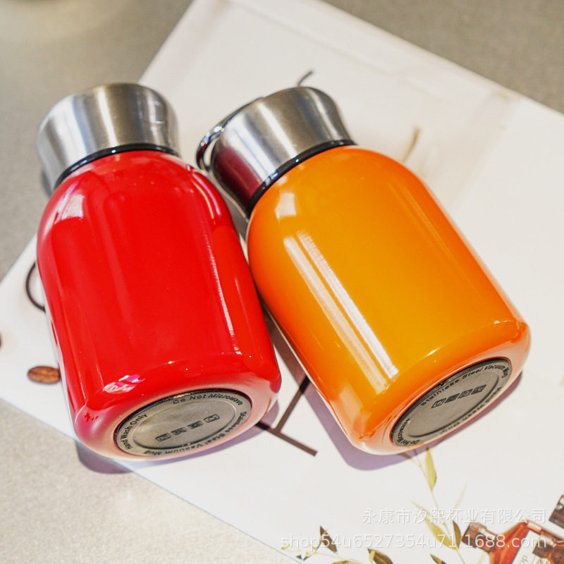 迷你不锈钢保温杯小胖丁304小肚杯便携带提环男女户外运动水杯子