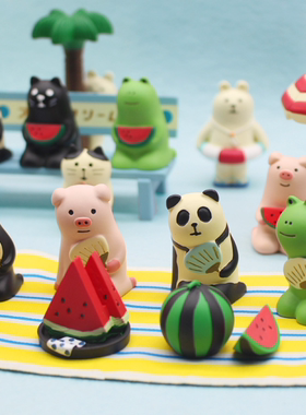 zakka日式杂货和风夏日熊猫扇子