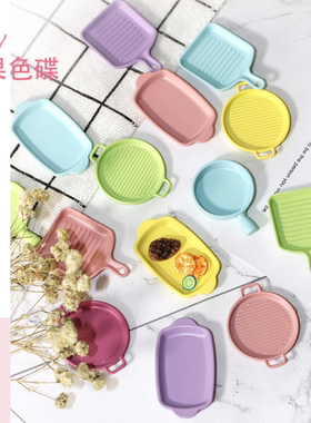 微缩日式风ins糖果色牛排娃娃屋