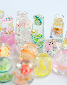 玻璃摆设小清新娃娃屋仿真饮料