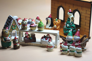 2019圣诞节新品 饰小摆件 decole圣诞老人雪人树脂工艺品店铺柜台装