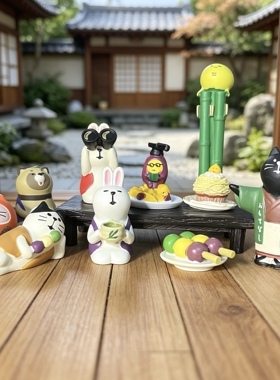 0小摆件赏月竹温泉达摩节日礼物