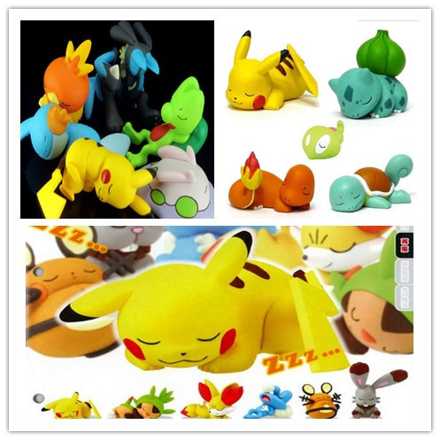 宠物小精灵口袋妖怪晚安睡眠xy01xy02一二三弹Q版Pokemon GO摆件
