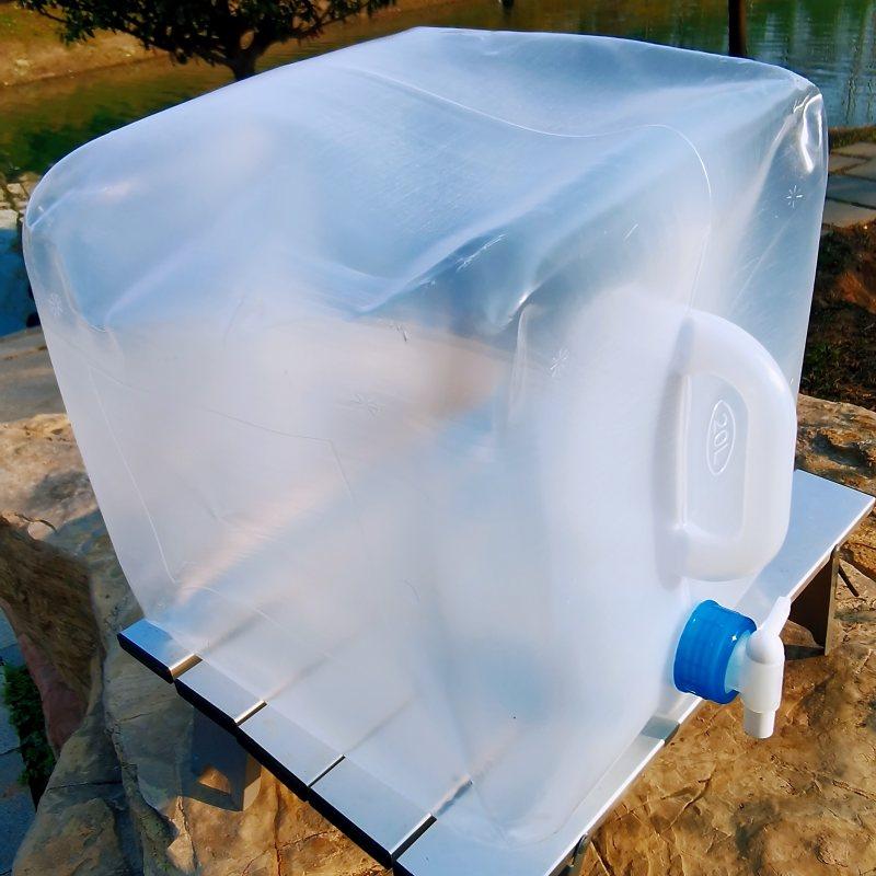 户外可折叠水袋水桶车用带龙头塑料储水袋露营登山折叠桶带提手5l