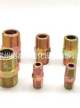 液压外丝直通直接碳钢高压ZGRPT螺纹牙镀彩锌AC型D型O型2346分1寸