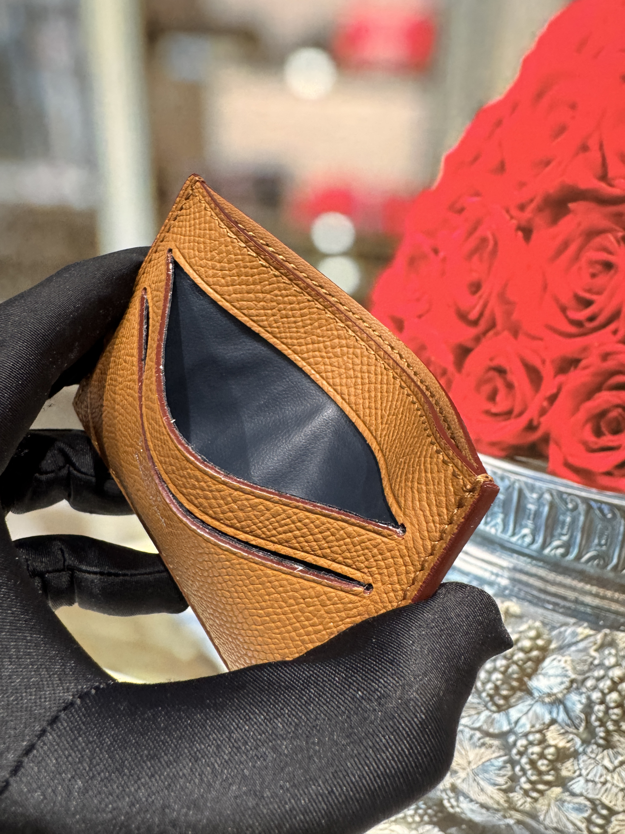 CitizenTwill卡包进口epsom掌纹牛皮男女通用小巧便携5卡位收纳卡