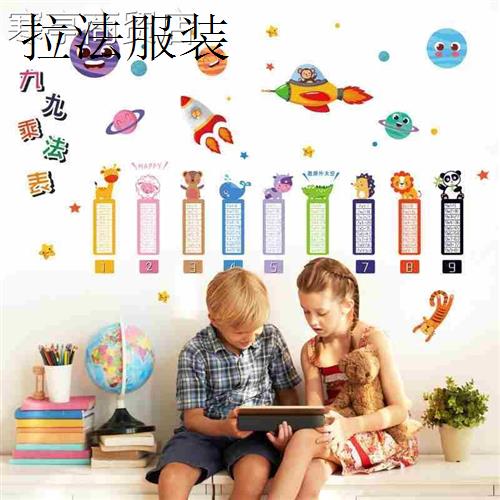 1pc 99 Multiplication Table Wall Sticker Childrens