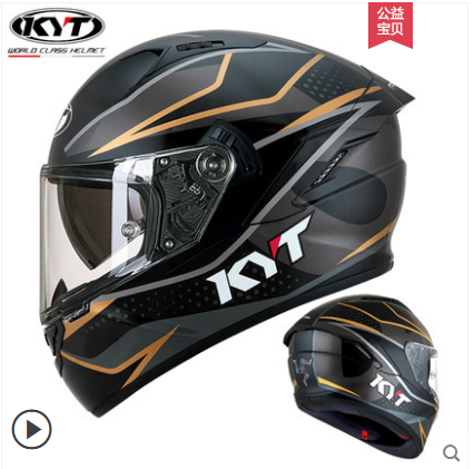 KYT摩托车头盔男全覆式防雾四季全盔赛车男女个性酷头盔 玻璃纤维