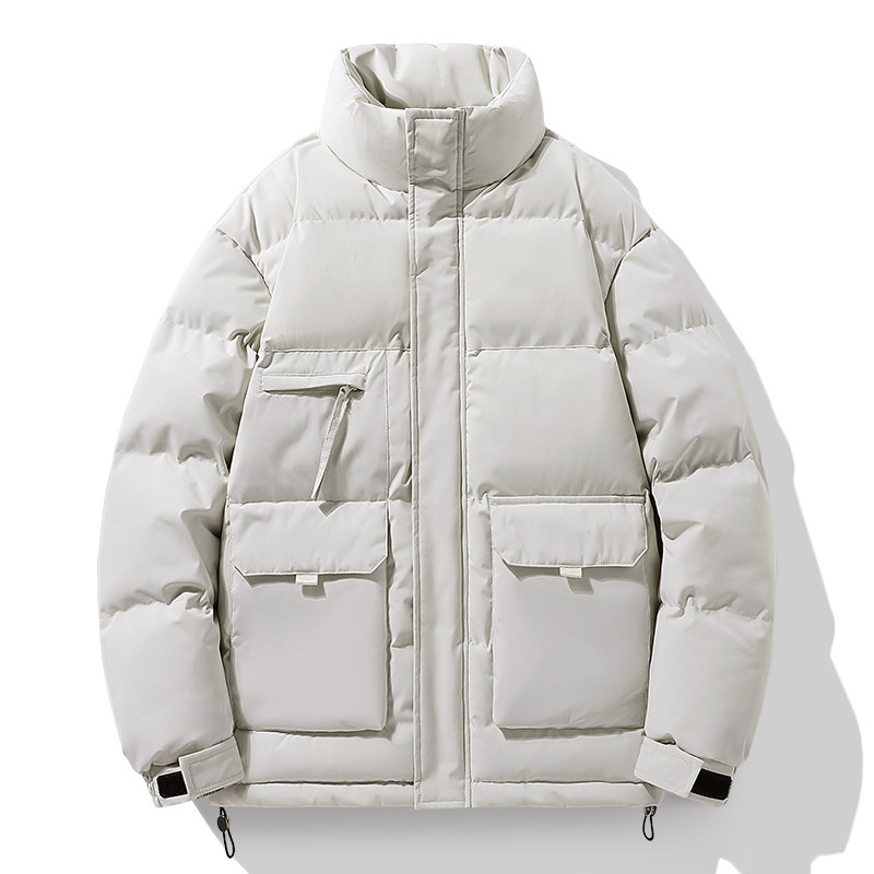 2025年工装立体口袋羽绒棉服男装加厚外套冬装御寒保暖棉衣面包服