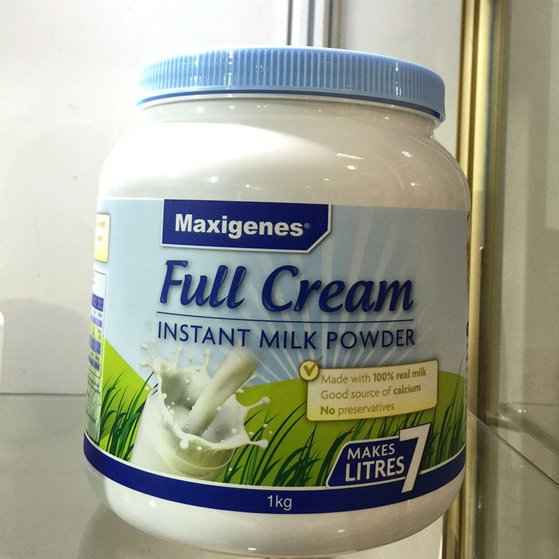 蓝胖子奶粉 maxigenes澳洲罐装全脂高钙儿童学生成人青少年美可卓