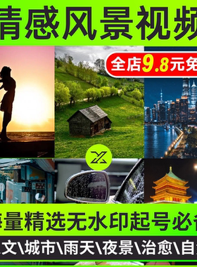 短视频素材无声无字幕自然风景城市夜景情感剪辑高清抖音励志语录