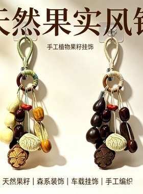 天然手工植物果实风铃果壳摇铃自然乐器音疗民宿墙面车载挂饰批发