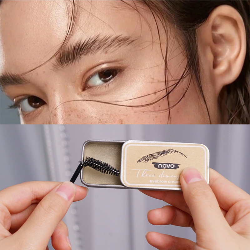 国货彩妆NOVO立体塑眉定型膏防水防汗透明无色膏体眉毛雨衣定型