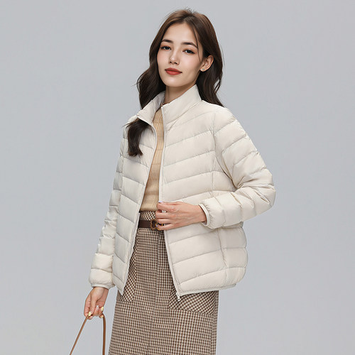 （直播高品质轻薄羽绒服）250608立领修身舒适百搭保暖羽绒服