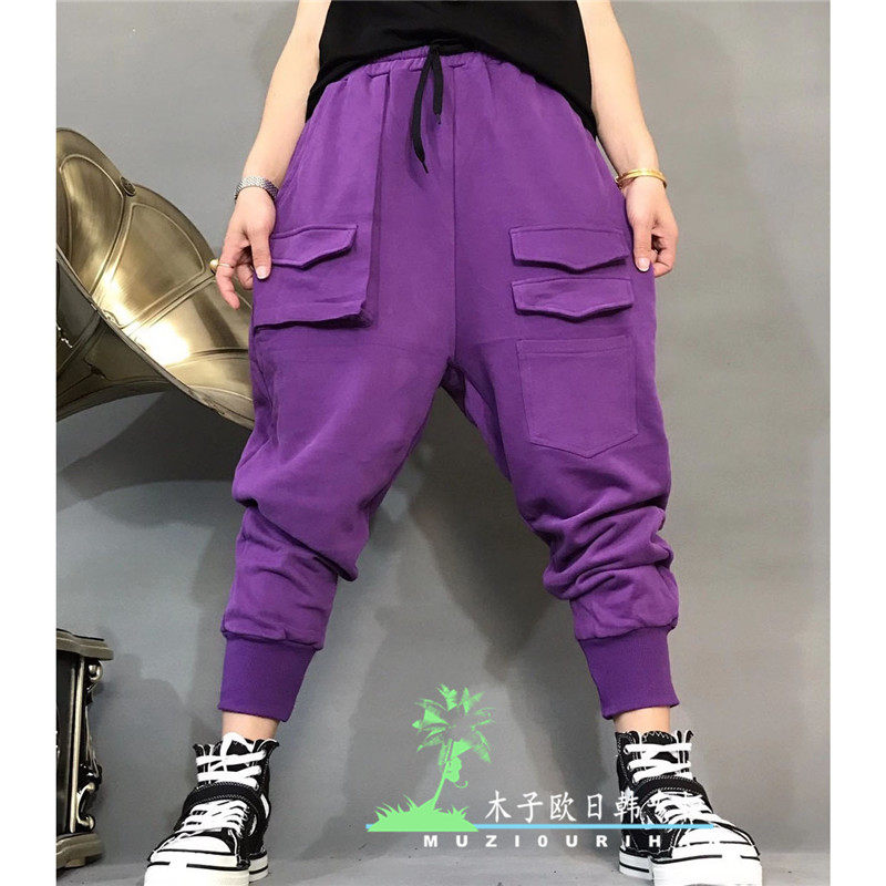 2022春秋新款韩版哈伦裤女文艺个性百搭宽松显瘦休闲长裤萝卜裤潮