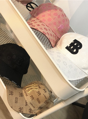 棒球帽子女韩版显脸小潮网红字母防晒遮太阳修脸夏透气复古鸭舌帽