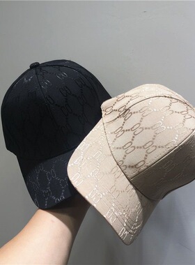 帽子女网红春夏潮字母棒球帽韩版显脸小纯色M百搭遮阳ins风鸭舌帽