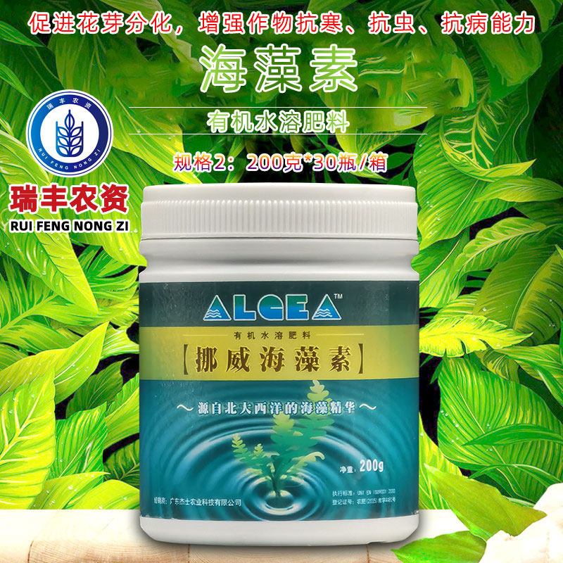 挪威海藻素 海藻酸有机水溶肥料促根增强抗寒抗旱能力叶面肥200g