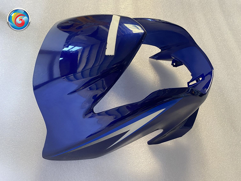 适用新大洲本田SDH125-53/53A锐彪前导流罩大灯头罩仪表前盖蓝色