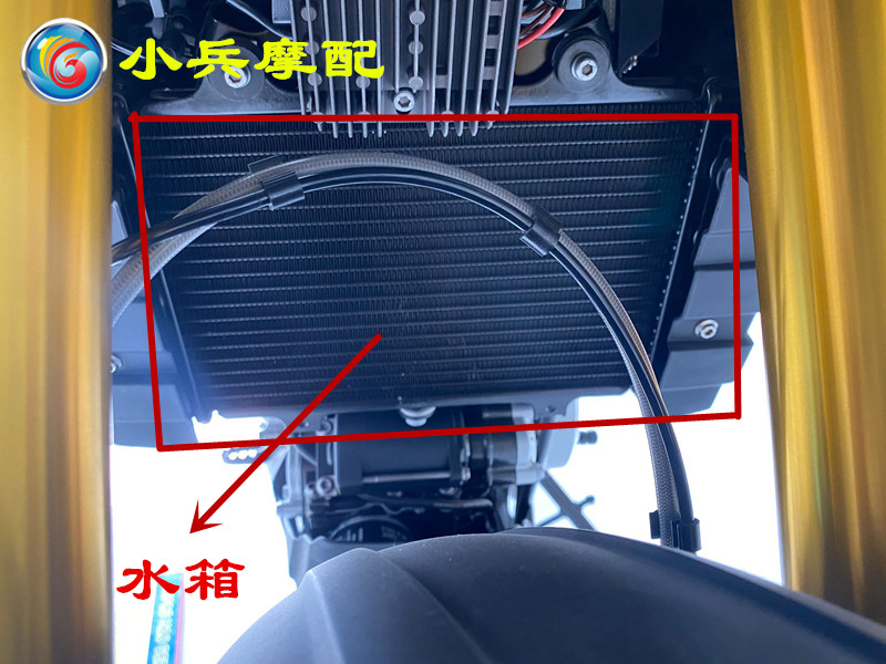 适用机车宝马BMW G310GS摩托车水箱水冷散热器冷却水箱