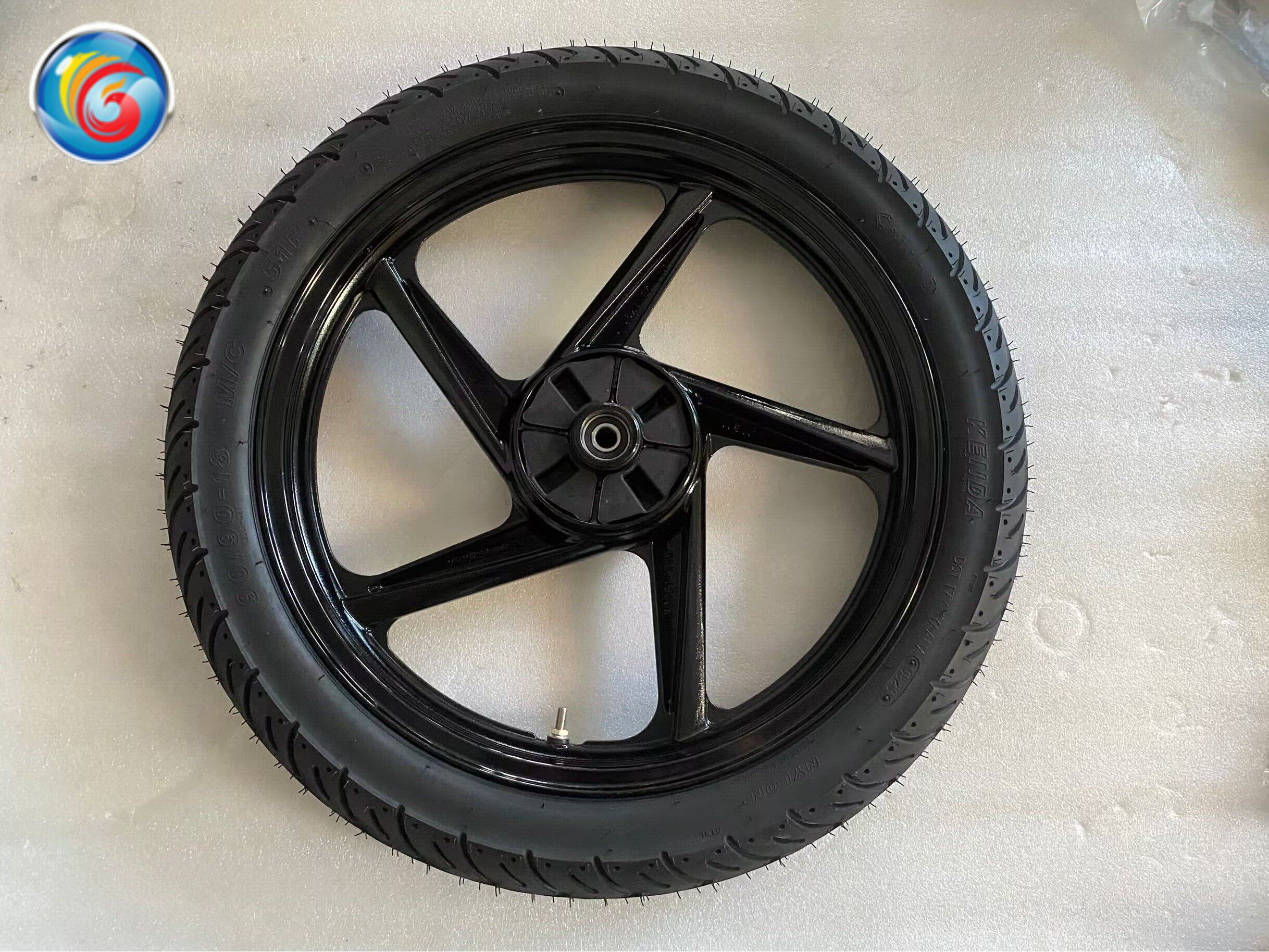 适用雅马哈天戟YB125E/S/Z JYM125-3A-3B-3E后轮总成后钢圈后轮胎