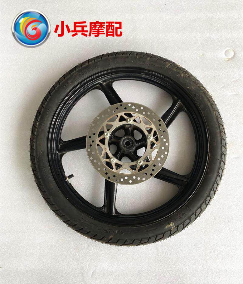 适用建设雅马哈JYM125-3G天隼YX125碟刹前钢圈刹车盘轮胎2.75-18