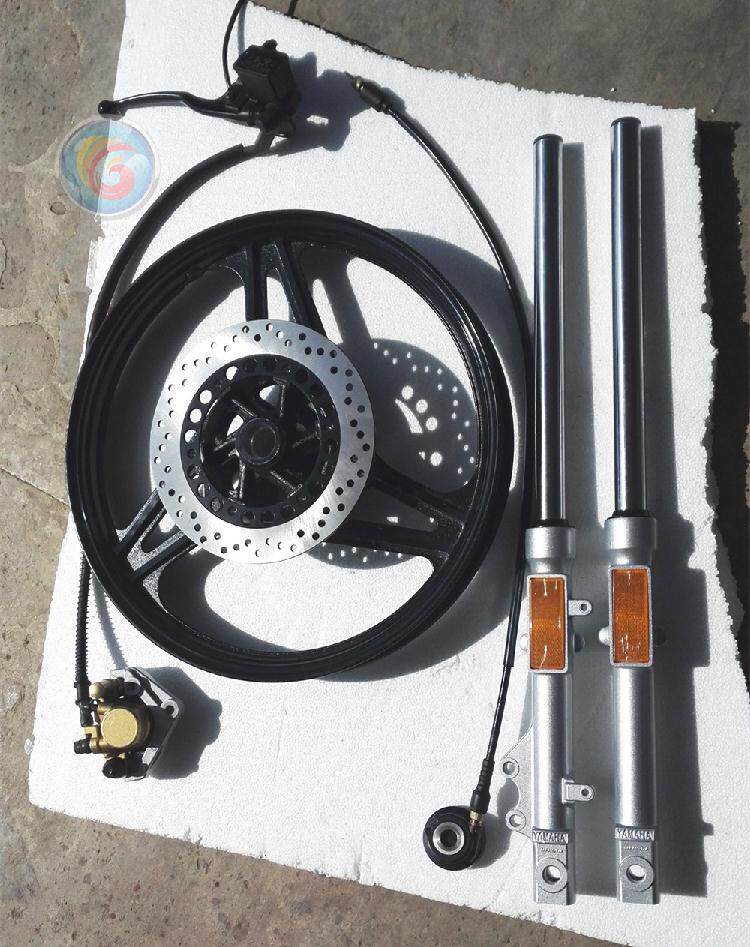 雅马哈天骐YB125 JYM125-3鼓刹改碟刹全套含钢圈减震刹车泵刹车盘