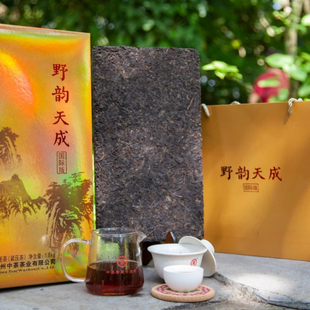 中茶六堡茶野韵天成国际版三级高山春料2018年陈化/2020年出厂