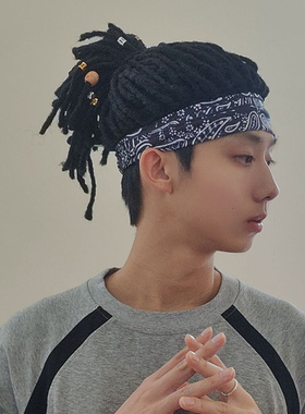 嘻哈脏辫假发片男士套直接头戴式短帽子辫小雷鬼节目夜店舞台演出