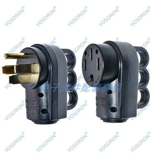 Nema14-50P美标公母大功率工业自接线ETL免焊电源插头50A250V拉环