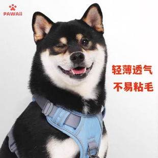 Pawaii狗狗胸背带宠物牵引绳背心式柴犬柯基金毛西高地外出遛狗绳