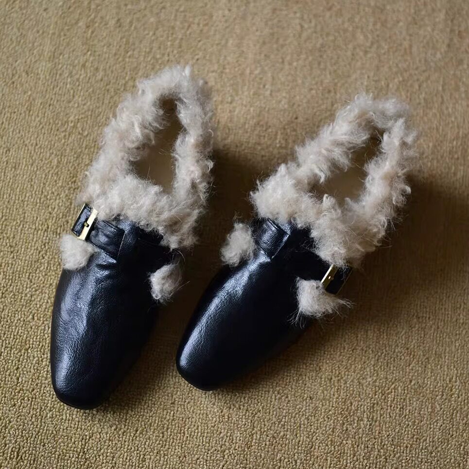 皮厚先生 百搭头层羊皮浅口玛丽珍单鞋女厚绒毛毛鞋2025冬季保暖,女鞋,浅口单鞋,淘宝优惠券,粉丝福利购,淘宝优惠卷