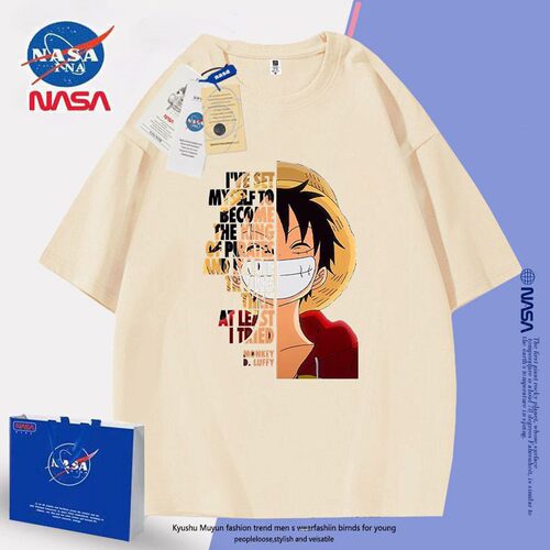 NASA海贼王路飞宽松短袖T恤夏季