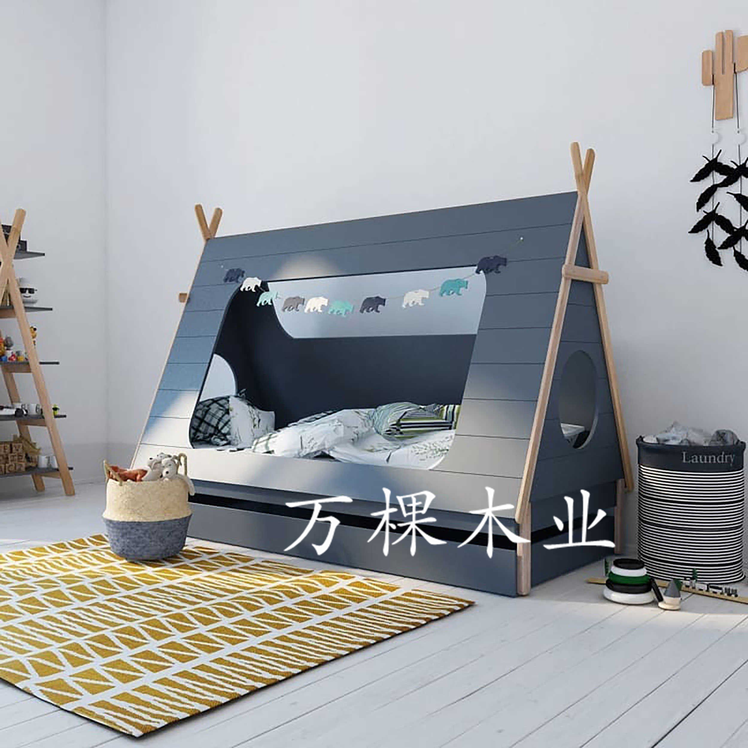 实木儿童树屋城堡公主床定制